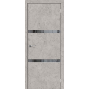 Дверь межкомнатная NEXT-Z (55AL)/ Grey Art + замок WC (ALUM кромка с 4-х сторон)..